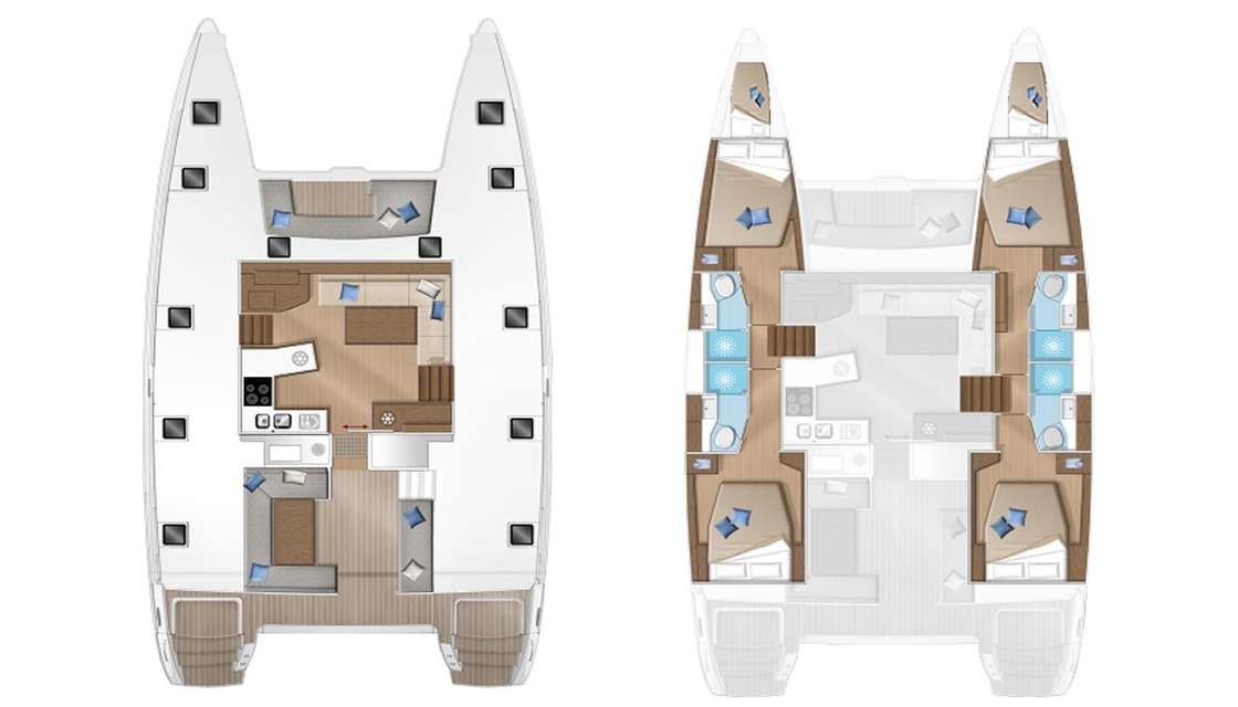 Plans du bateau Lagoon 450 F