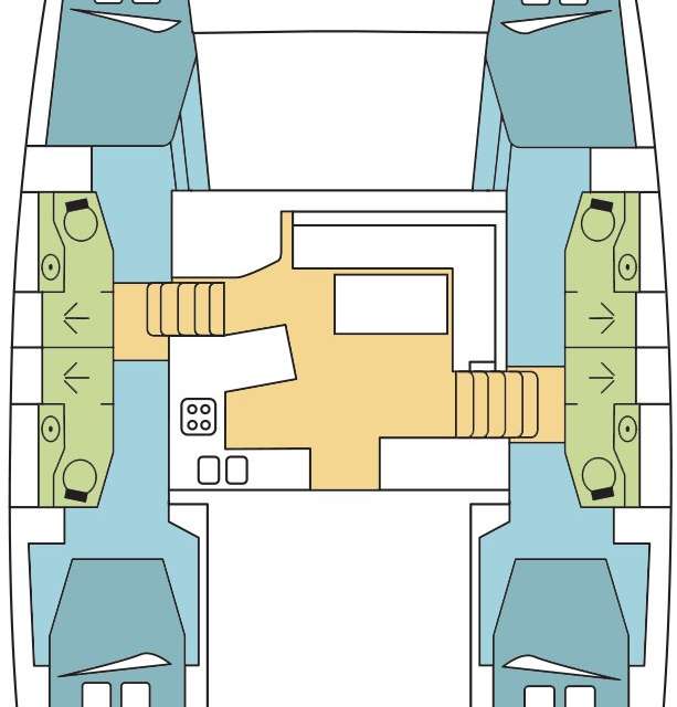 Distribución del barco Lagoon 450 F