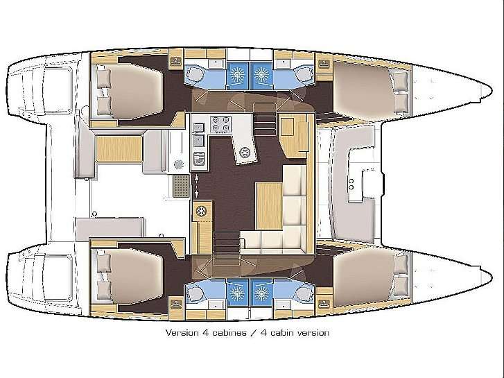План яхты Lagoon 450 F