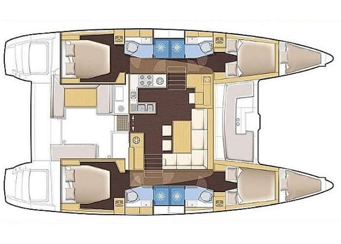 План яхты Lagoon 450 F