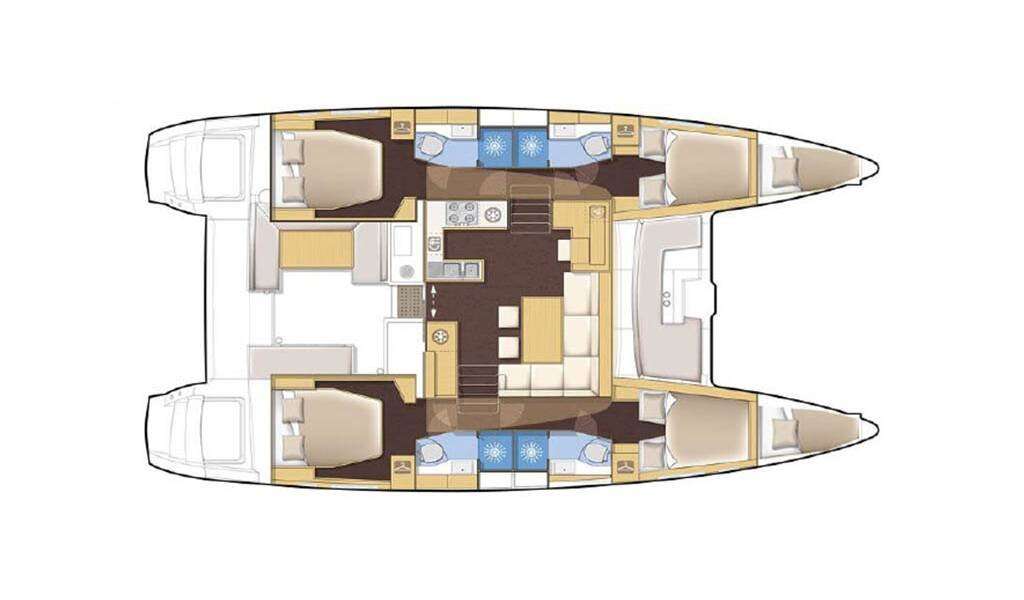 План яхты Lagoon 450 F