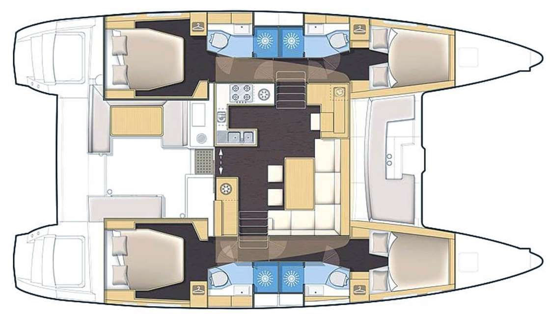 Plans du bateau Lagoon 450 F