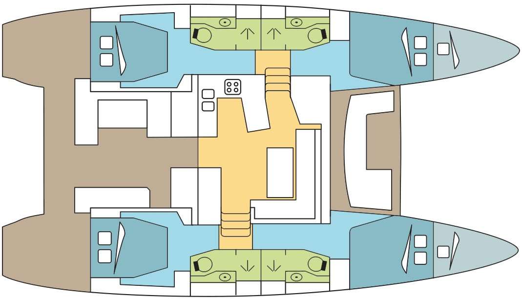 Bootslayouts Lagoon 450 SporTop