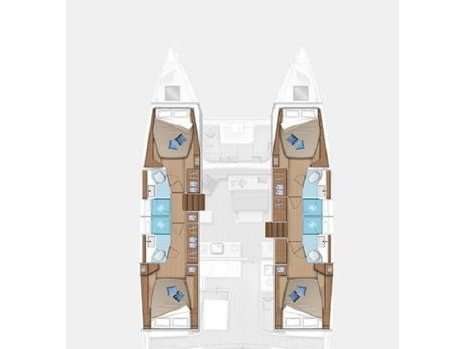 Layout of the boat Lagoon 46