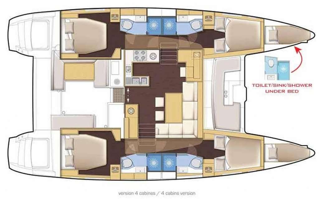 Plans du bateau Lagoon 46