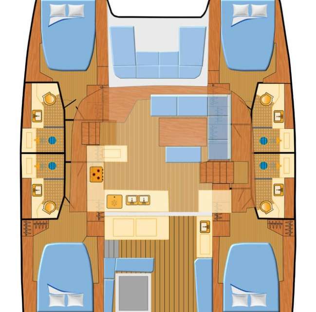 Plans du bateau Lagoon 46