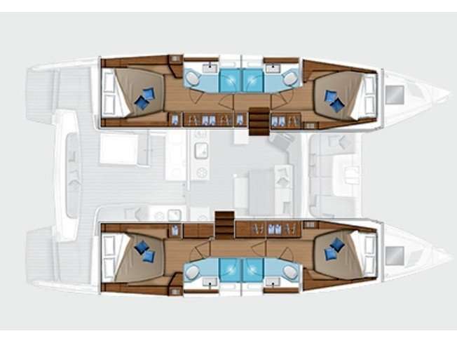 Layout of the boat Lagoon 46