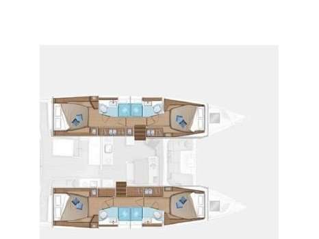 Layout of the boat Lagoon 46