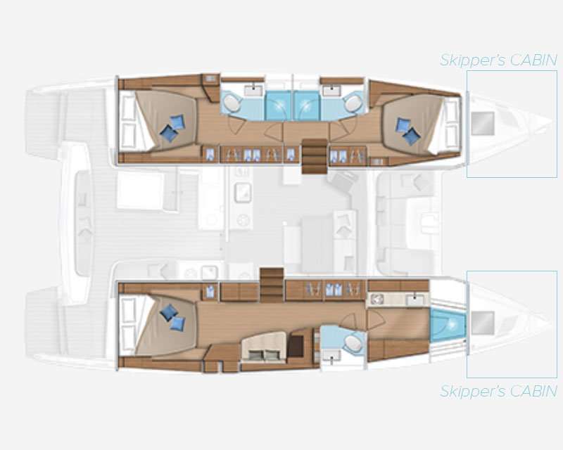 Piano della barca Lagoon 46