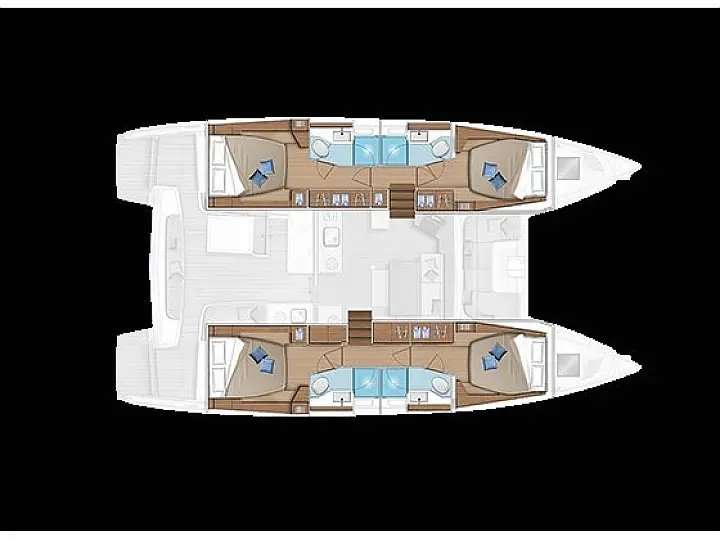 Layout of the boat Lagoon 46