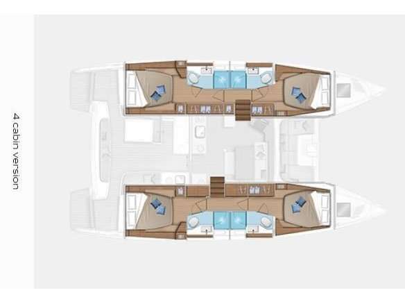 Layout of the boat Lagoon 46