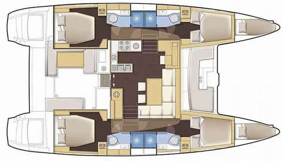 Plans du bateau Lagoon 46