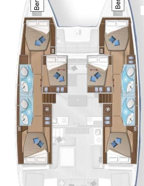 Distribución del barco Lagoon 50