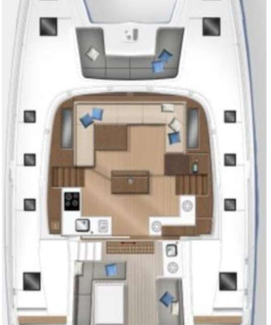 Distribución del barco Lagoon 50