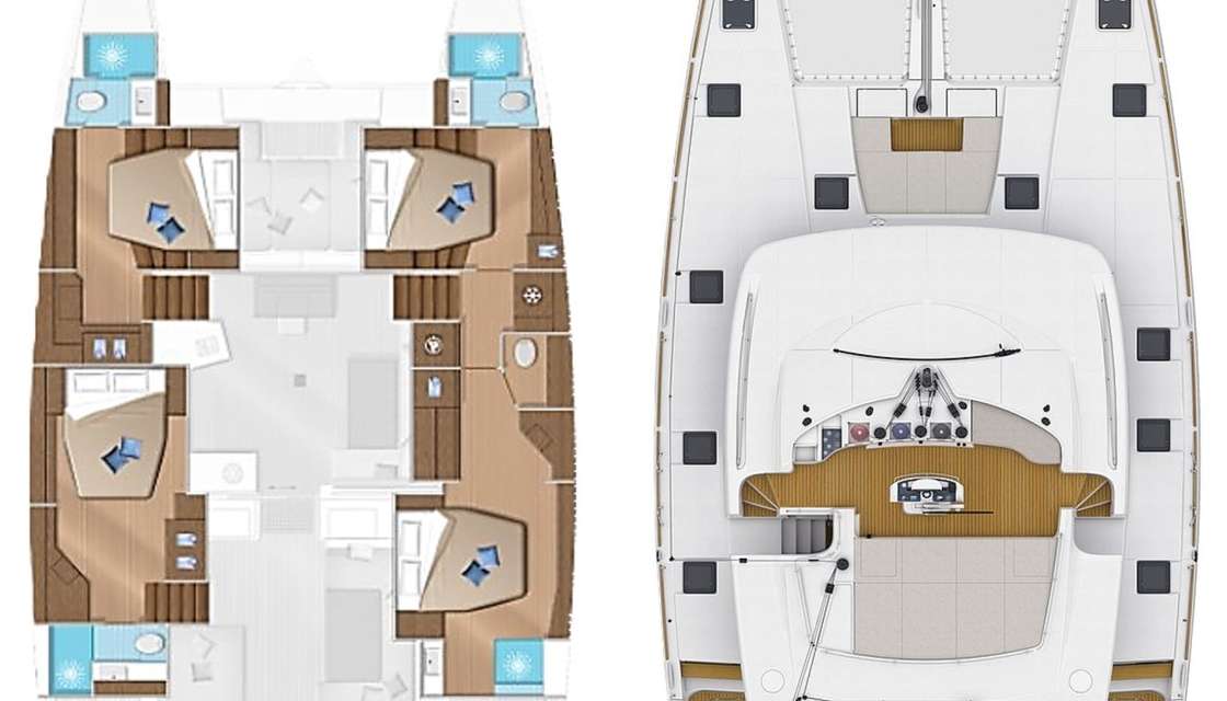 Plans du bateau Lagoon 52