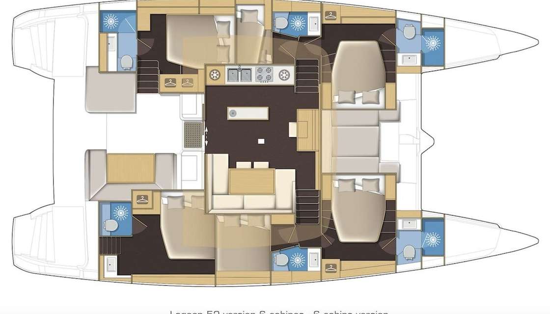 Plans du bateau Lagoon 52 Fly