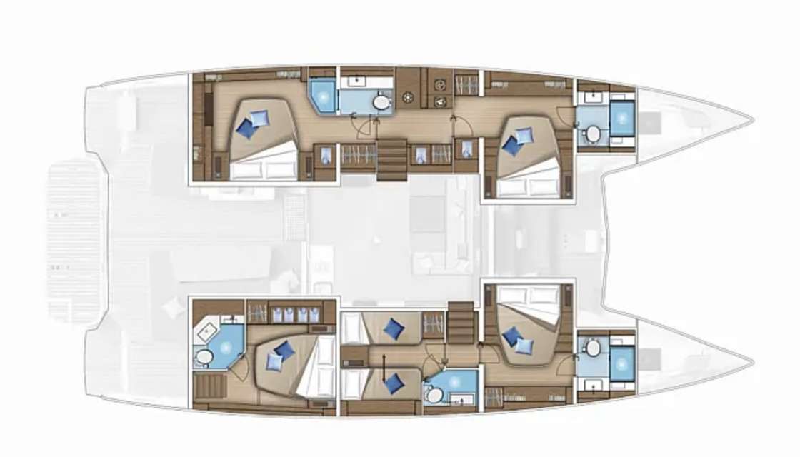 Plans du bateau Lagoon 55