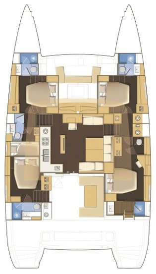 Layout of the boat Lagoon 560