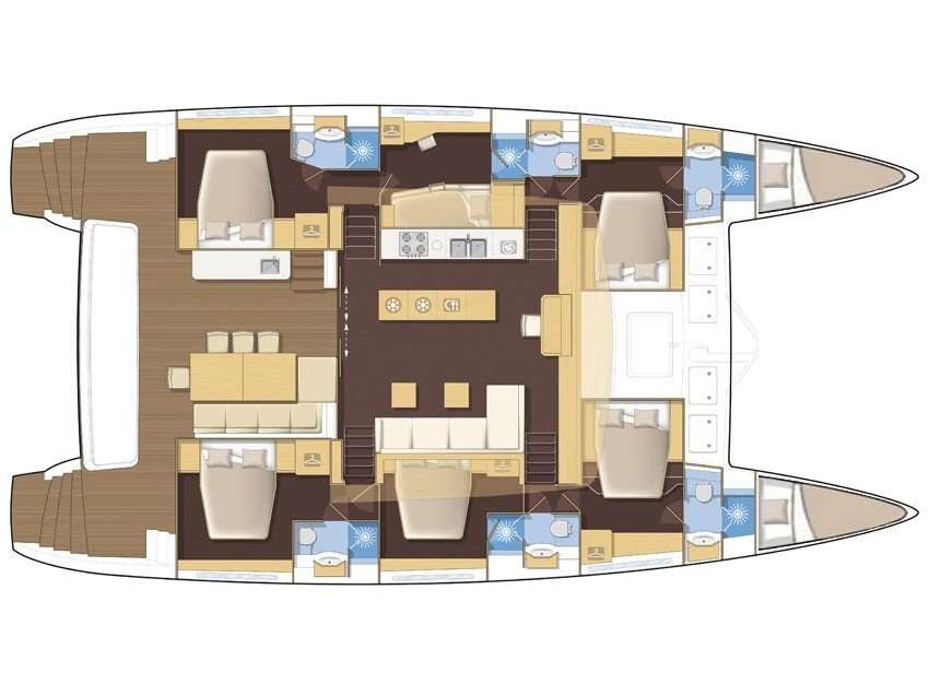 Layout of the boat Lagoon 620