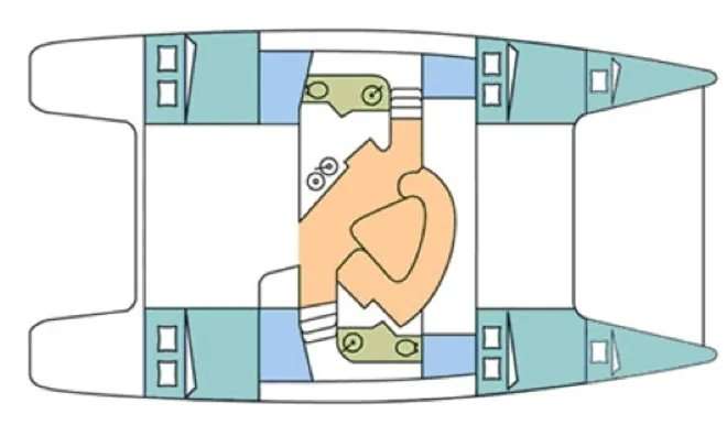 Distribución del barco Lavezzi 40