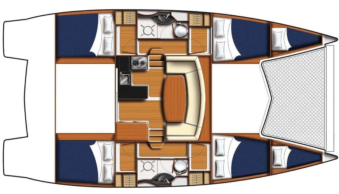 Layout of the boat Leopard 39