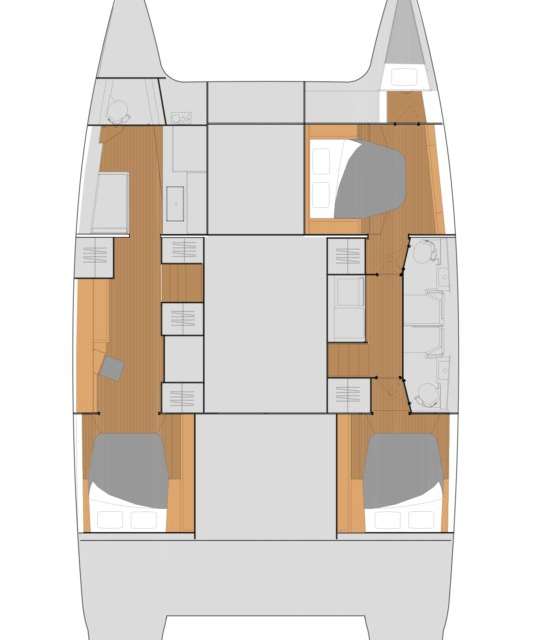 Distribución del barco Leopard 42