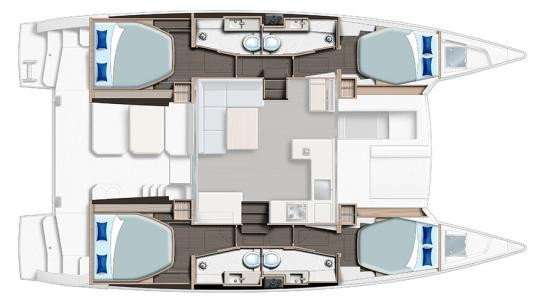 Distribución del barco Leopard 42