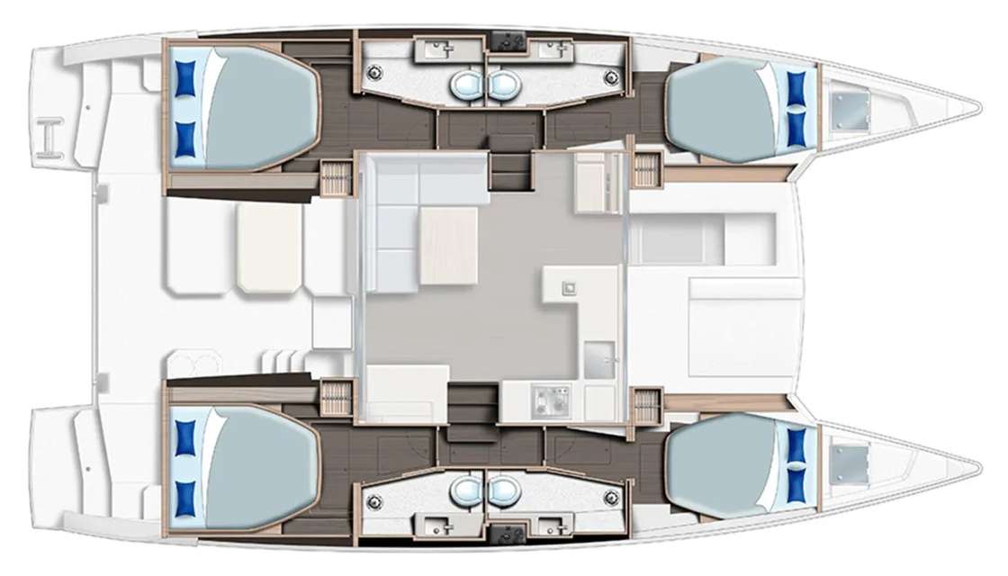 Distribución del barco Leopard 42