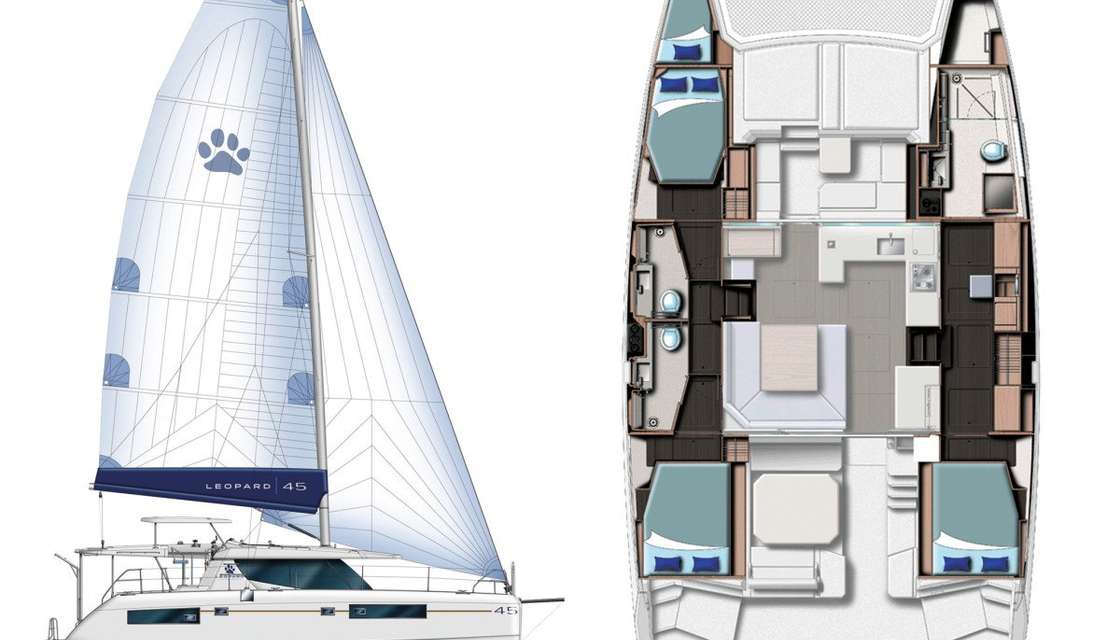 Plans du bateau Leopard 45