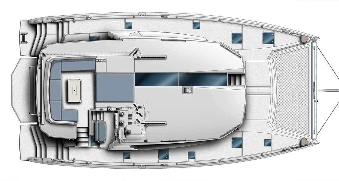 Distribución del barco Leopard 50