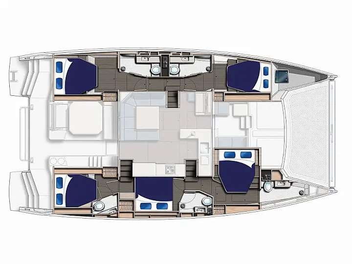 Layout of the boat Leopard 50