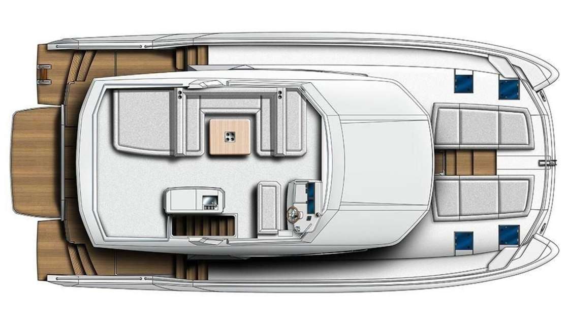 Layout of the boat Leopard 53 PC