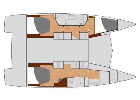 Layout of the boat Lucia 40