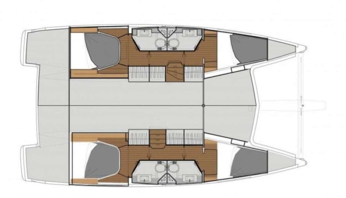 Layout of the boat Lucia 40