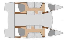 Layout of the boat Lucia 40