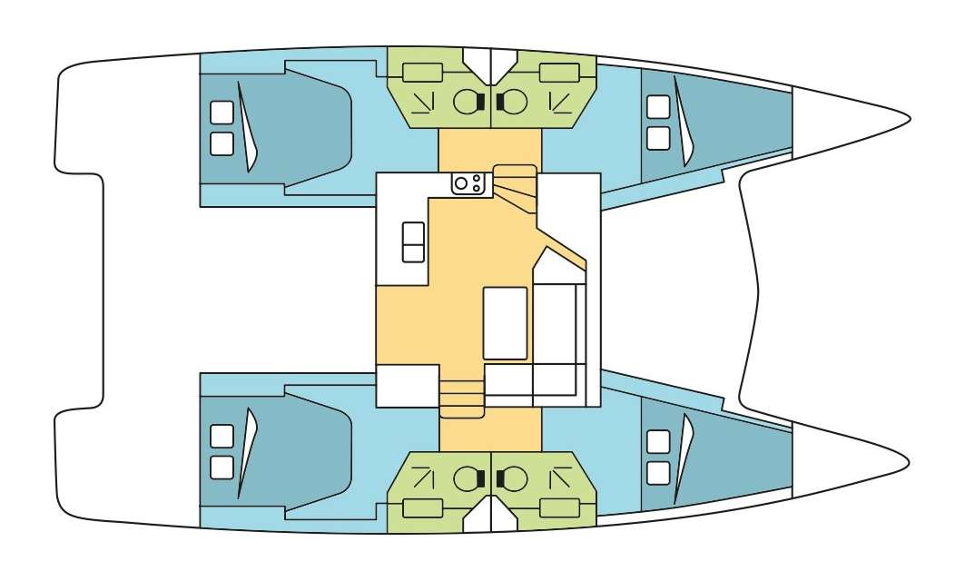 Layout of the boat Lucia 40