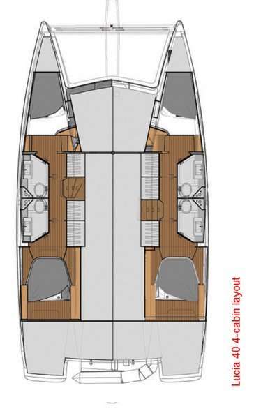 Layout of the boat Lucia 40