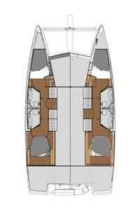 Layout of the boat Lucia 40