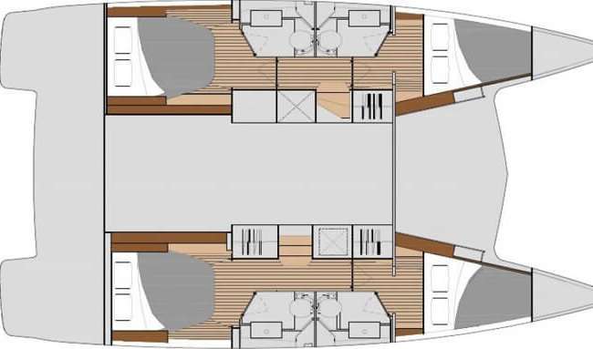 Distribución del barco Lucia 40