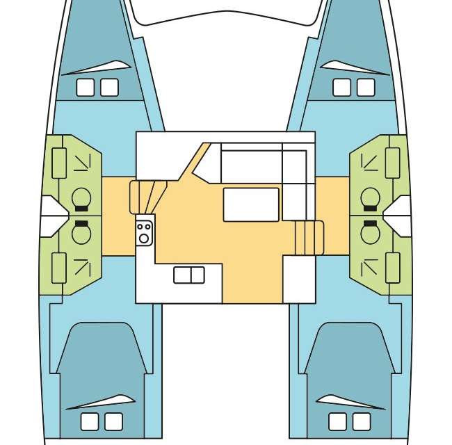 Layout of the boat Lucia 40