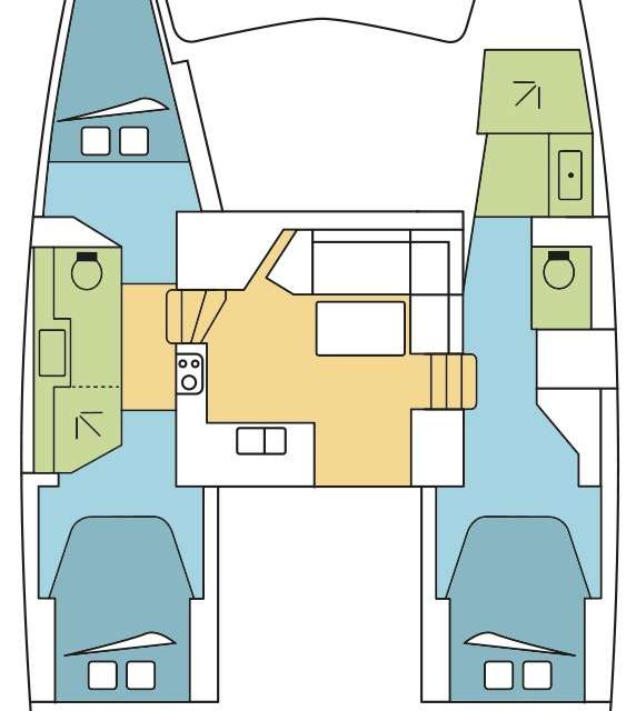 Layout of the boat Lucia 40