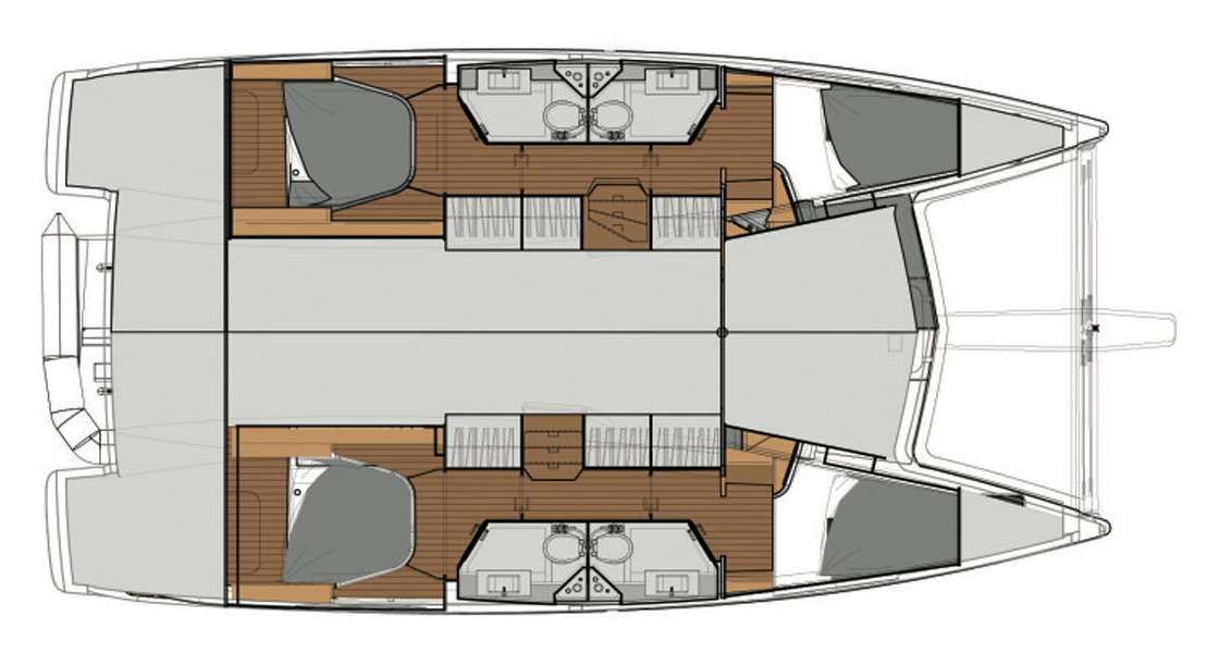 Layout of the boat Lucia 40