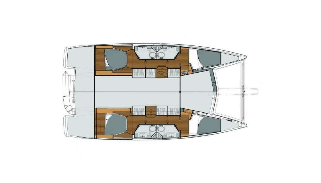 Layout of the boat Lucia 40