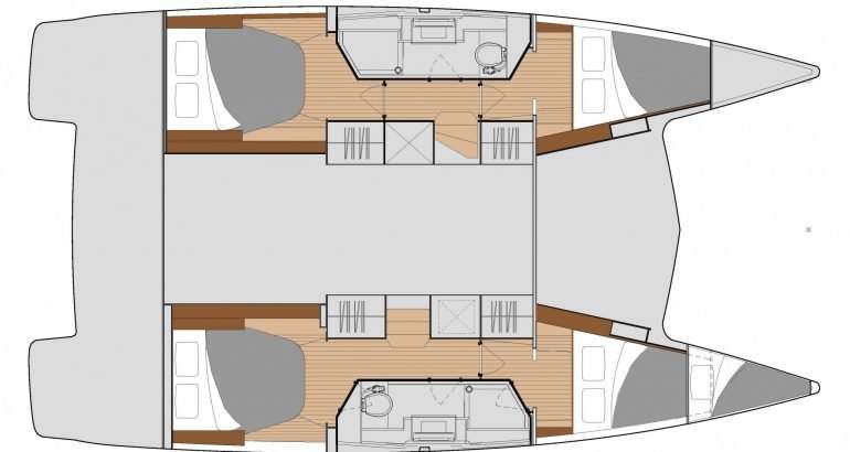 Layout of the boat Lucia 40