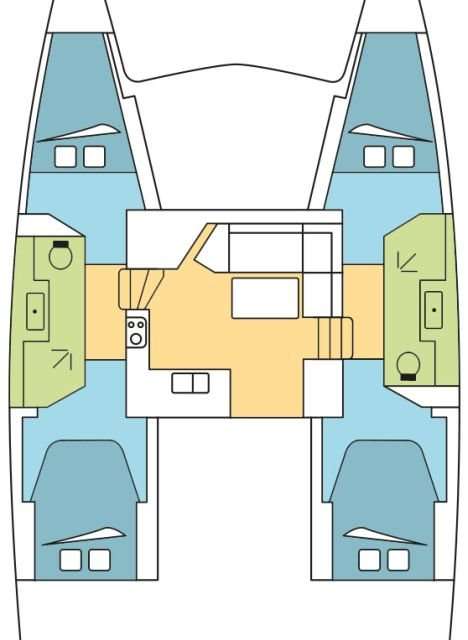 Distribución del barco Lucia 40