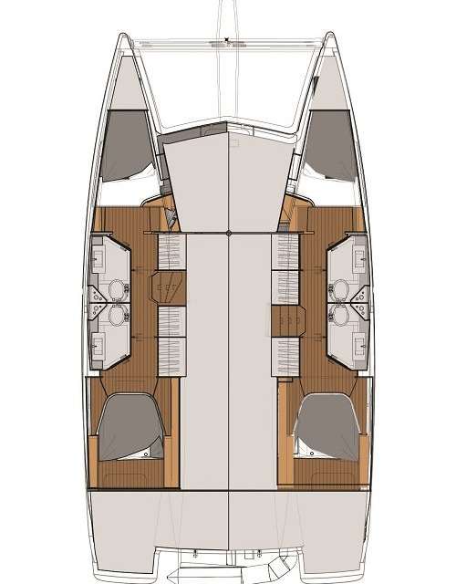 Layout of the boat Lucia 40