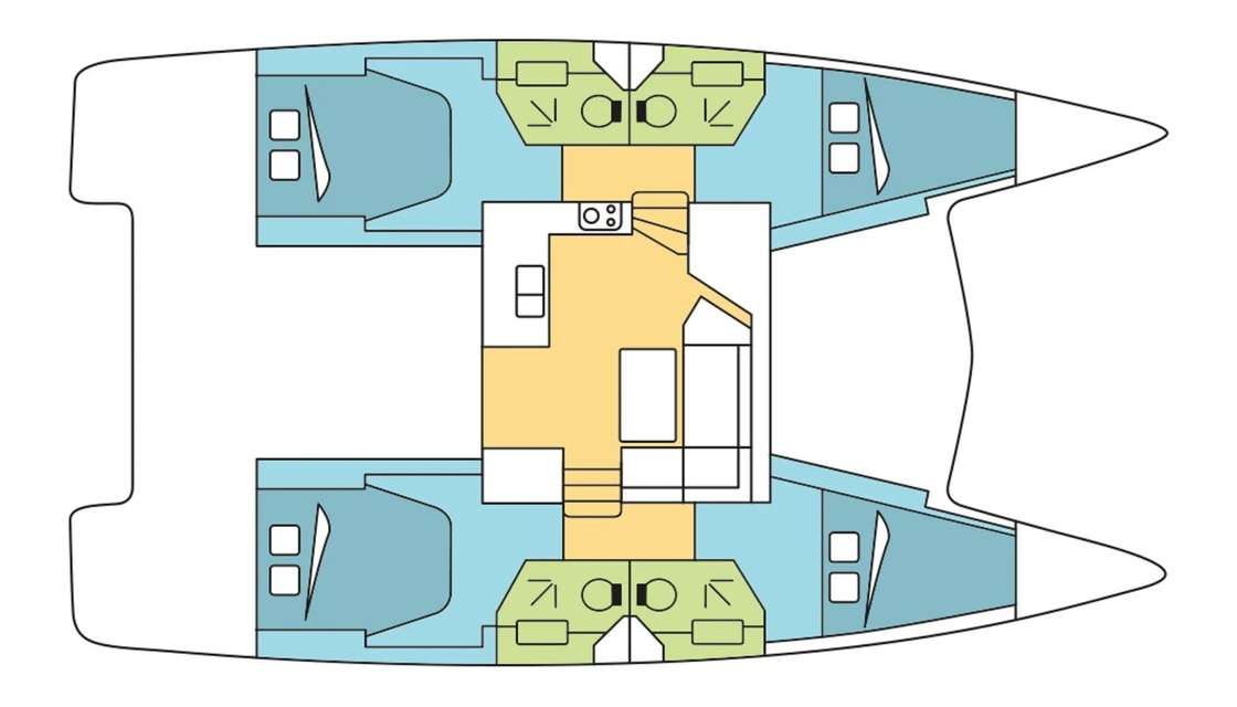 Layout of the boat Lucia 40