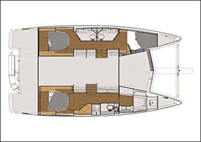 Layout of the boat Lucia 40