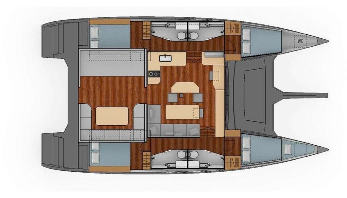 Layout of the boat Luna 49