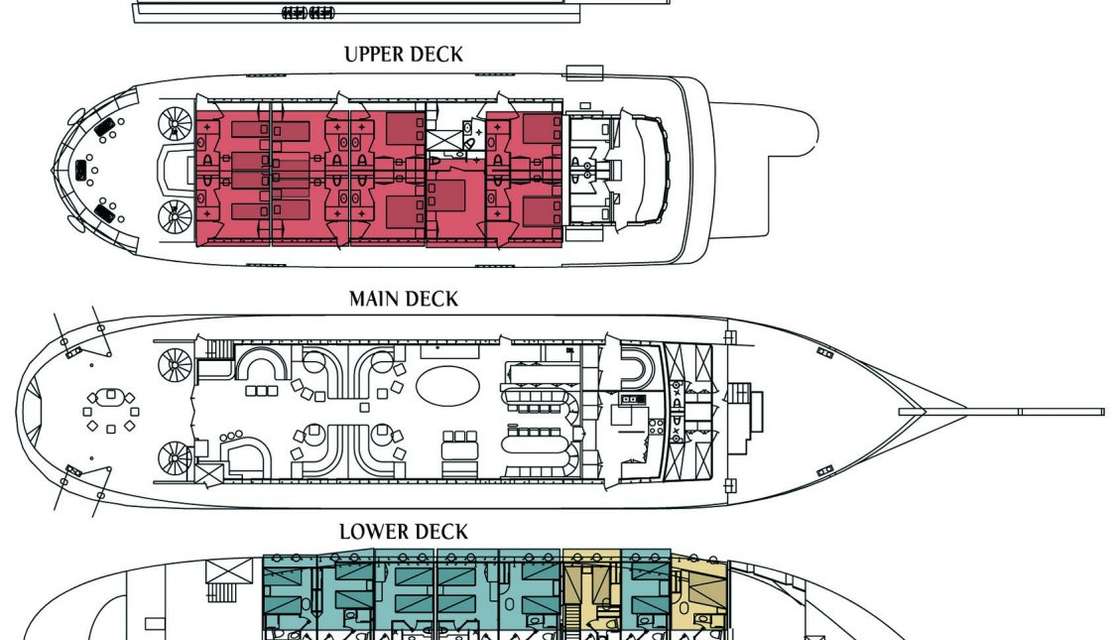 Layout of the boat M/S GALILEO